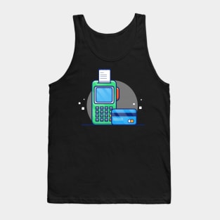 Electronic Data Capture, Receipt, And Bank Card Cartoon (2) Tank Top